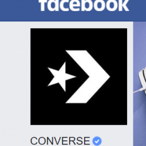 A custom Facebook page featuring the logo of Converse.